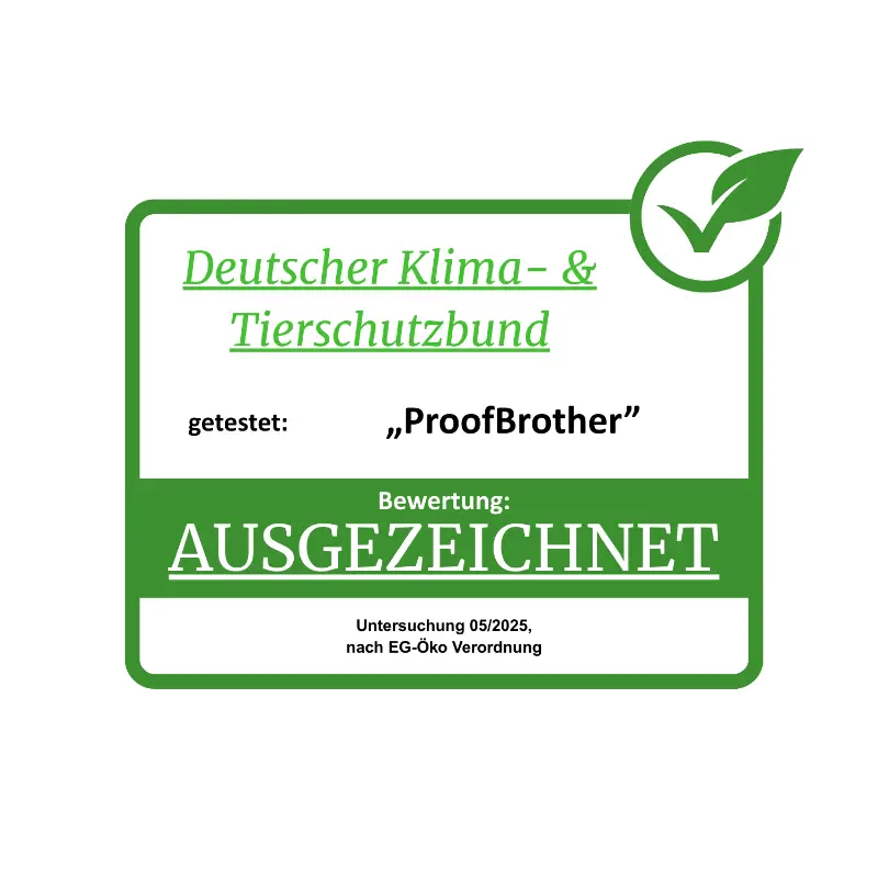 Pocket Infuser Auszeichung von Deutscher Klima- & Tierschutzbund Bewertung: ausgezeichnet