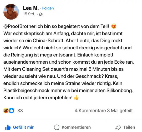 Facebook-Posting über Pocket Infuser