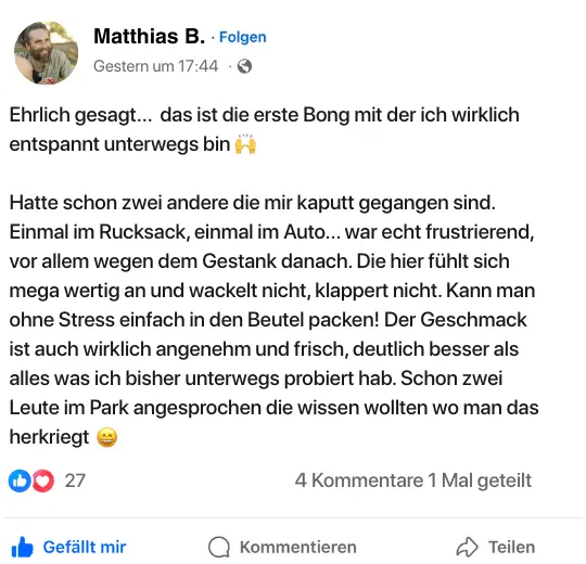 Facebook-Posting über Pocket Infuser
